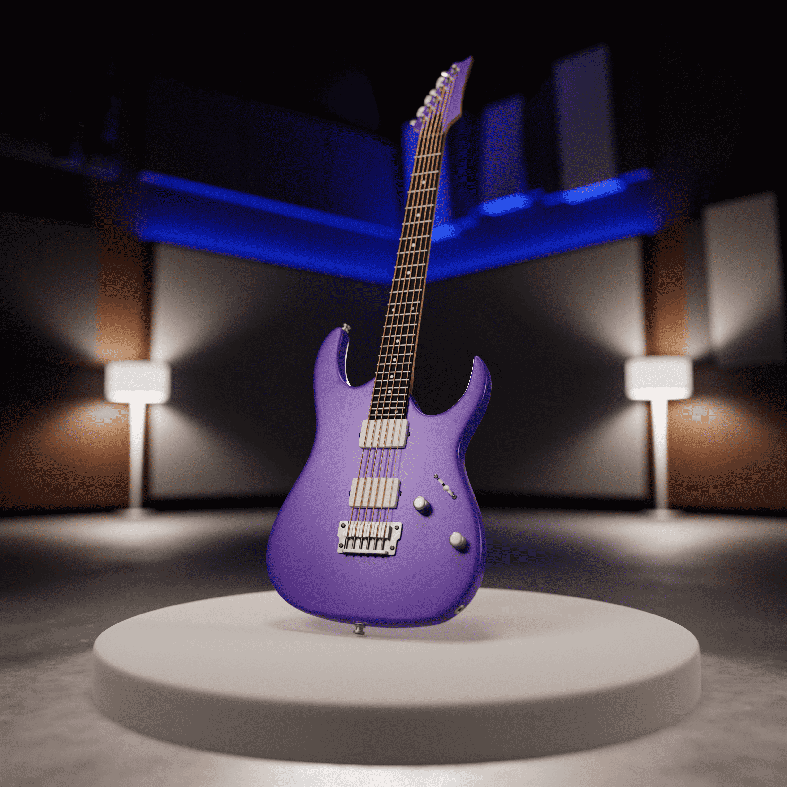 An Ibanez guitar model in Atrium Audio's Studio