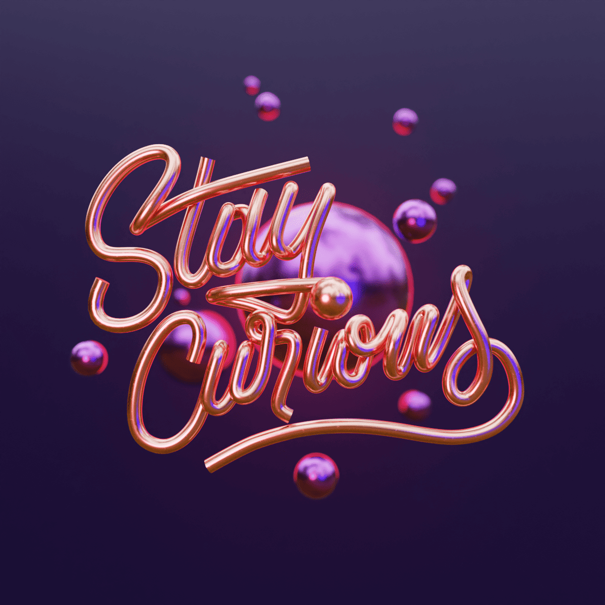 Polygon Runway's 'Stay Curious' text lesson render